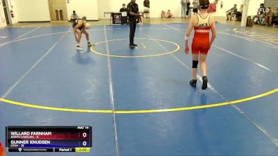 110 lbs Semis & 1st Wrestleback (8 Team) - Willard Farnham, North Carolina vs Gunner Knudsen, Utah