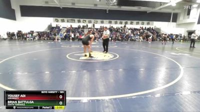 165 lbs Cons. Round 2 - Brian Battulga, South Torrance vs Yousef Adi, University