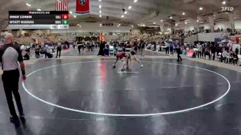 132 lbs Quarterfinals (8 Team) - Drew Corbin, Collierville High School vs Wyatt Rogers, Dobyns Bennett High School
