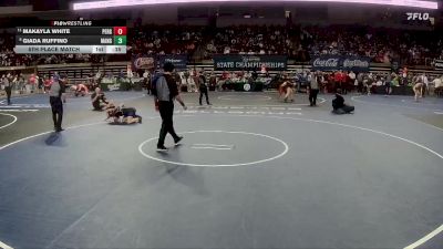 G 114 lbs 5th Place Match - Makayla White, Pearl River Girls vs Giada Ruffino, Mandeville Girls
