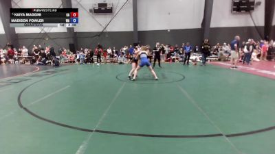 Junior Girls GR - 120 lbs Quarters - Kaiya Maggini, CA vs Madison Fowler, WA