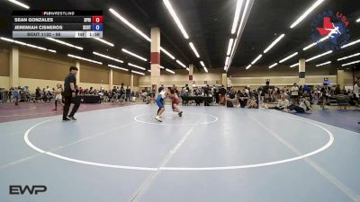98 lbs Consi Of 4 - Sean Gonzales, Spring Klein Wrestling Club vs Jeremiah Cisneros, Scots Wrestling Club