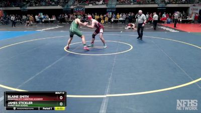 189 lbs Cons. Round 2 - Blaine Smith, Mountain City Christian Academy vs James Stickler, Haines High School