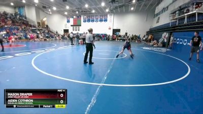 95 lbs Cons. Semi - Mason Draper, Sage Valley Jr High vs Aiden Cothron, Douglas Middle School