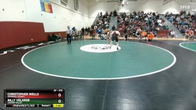 215 lbs Champ. Round 3 - Christopher Wells, Natrona County vs Billy Velarde, Lander Valley