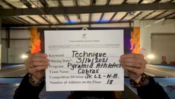 Pyramid Athletics - Cobras [L2 Junior - Non-Building] 2021 Varsity All Star Winter Virtual Competition Series: Event IV