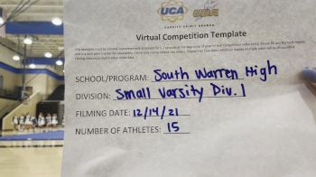 South Warren High School [Small Varsity Division I] 2021 UCA December Virtual Regional