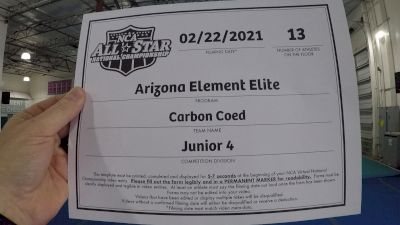 Arizona Element Elite - Carbon Crush [L4 Junior - Small - B] 2021 NCA All-Star Virtual National Championship