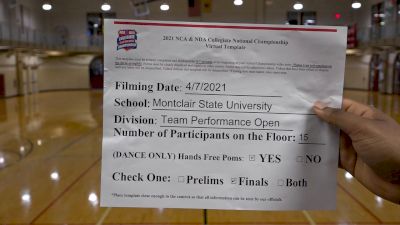 Montclair State University [Virtual Team Performance Open Finals] 2021 NCA & NDA Collegiate Cheer & Dance Championship