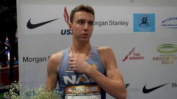 Colin Sahlman Reacts After Winning the 800m | 2026 Millrose GamesColinSahlmanMillrose