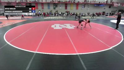 124 B 1st Place Match - Myia Weiler, Southern Oregon University vs Hannah Henderson, Oklahoma State Club