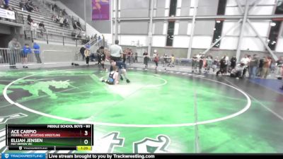 80 lbs 1st Place Match - Elijah Jensen, Mat Demon WC vs Ace Carpio, Federal Way Spartans Wrestling