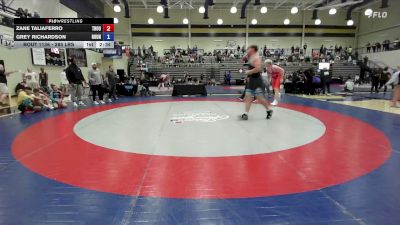 285 lbs Quarterfinal - Zane Taliaferro, Troup Wrestling vs Grey Richardson, Roundtree Wrestling Academy