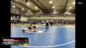 110 lbs Quarterfinal - Gavin Siebert, Ray-Pec Wrestling Club vs Ryder Simmons, Nevada Tiger Pit Wrestling Club