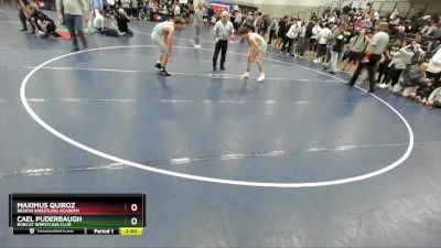 132 lbs Semifinal - Maximus Quiroz, Region Wrestling Academy vs Cael Puderbaugh, Bobcat Wrestling Club