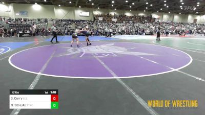 161 lbs Quarterfinal - Gwen Curry, Corner Canyon Chargers vs NATASHA SEHJAL, Tulare Titans Wrestling Club