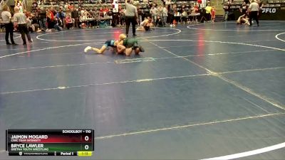 110 lbs Cons. Round 2 - Jaimon Mogard, CIWC Team Intensity vs Bryce Lawler, Gretna Youth Wrestling