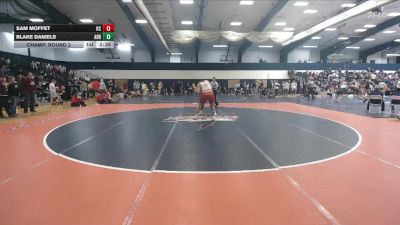 285 lbs Champ. Round 2 - Blake Daniels, Adrian vs Sam Moffet, King`s College