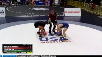 145 lbs Cons. Round 4 - Roman Gutierrez, California vs Izaya Welsh, KLAWS (Kids Love Amateur Wrestling Style)