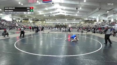 138 lbs Semis & 1st Wb (8 Team) - Sam Ziegler, Clarksville High School vs Ben Smith, Nolensville High School