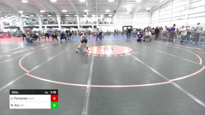 96 lbs Quarterfinal - Julian Fontanez, Overcomer Training Center vs Nico Aly, Ddk Wc