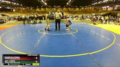 125 lbs Cons. Round 1 - Madisyn Kowal, Mayhem Wrestling Club vs Izzy Costa, Mayhem Wrestling Club