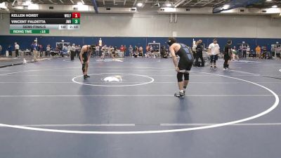 157 lbs Semifinal - Kellen Horst, Wesleyan (CT) vs Vincent Faldetta, Johnson & Wales (RI)
