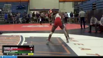 157 lbs Cons. Round 3 - Markel Browne, Cortland State vs Ronald Massari, Elmhurst University