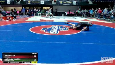 7A-132 lbs Quarterfinal - Anthony Santos, Camden County vs Joseph Cox, Parkview