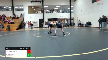 125 lbs Cons. Semi - Israel Gonzalez, West Liberty vs Alexander Crane, West Liberty