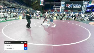 150 lbs Cons 64 #2 - Zach Gerby, NY vs Carter Dowding, UT