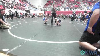 46 lbs Round Of 16 - Steele Cook, Harrah Little League Wrestling vs Aleister Stark, Choctaw Ironman