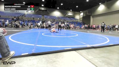55 lbs Consi Of 4 - Keaton Hammonds, Panther Youth Wrestling vs Baker James, Cowboy Wrestling Club