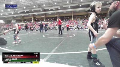 46 lbs Cons. Round 2 - Liam Dunbar, Brawlers vs Waylon Hartmann, South Central Punishers