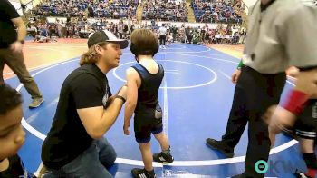 55 lbs Consi Of 16 #2 - Brodie Copeland, Wyandotte Youth Wrestling vs Aiden Scott, Miami Takedown Club