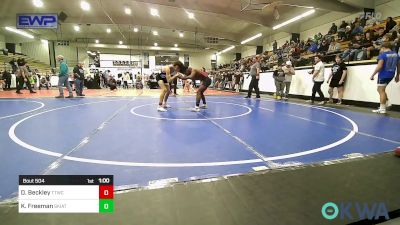 112 lbs Rr Rnd 1 - Dawson Beckley, Team Tulsa Wrestling Club vs Keylan Freeman, Skiatook Youth Wrestling