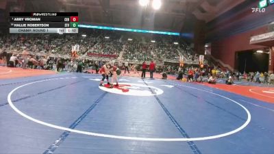 110 lbs Champ. Round 1 - Abby Vroman, Cheyenne Central vs Hallie Robertson, Star Valley