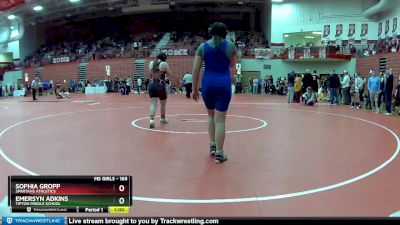 165 lbs Quarterfinal - Sophia Gropp, Spartans Athletics vs Emersyn Adkins, Tipton Middle School