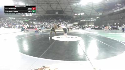 Boys 2A 285 lbs Champ. Round 2 - Kade West, Anacortes vs Lutalo Quinn, Hudson`s Bay