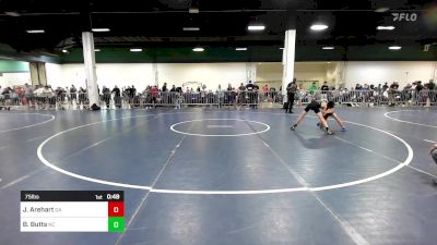 75 lbs Consi Of 16 #1 - Jacob Arehart, GA vs Braylon Butts, NC