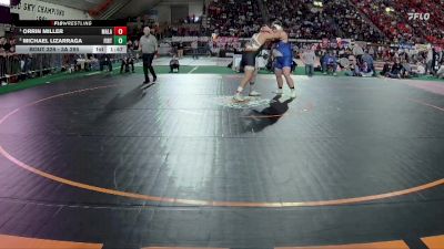3A 285 lbs Semifinal - Orrin Miller, Malad vs Michael Lizarraga, Firth