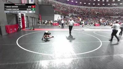 57 lbs Champ. Round 2 - Isaac Savage, Oconto Falls/Abrams Youth Wrestling vs Caden Duncan, Brown Deer Jr Falcons Wrestling Club
