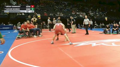 157 Class 2 lbs Quarterfinal - Brody Barnhart, Clinton vs Caylor Schrick, Savannah