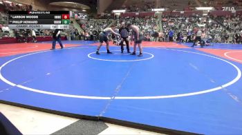 285 lbs Champ. Round 1 - Larson Woods, Ouachita Mountain Wrestling Club vs Philip Howard, Van Buren High School Wrestling
