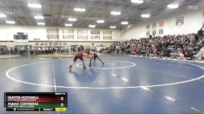 110 lbs Champ. Round 1 - Fabian Contreras, Lone Star Middle School vs Hunter McDowall, East Valley Middle School