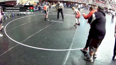 120 lbs Champ. Round 2 - Carsten Eggers, Gretna Youth Wrestling Club vs Carter Williams, Nebraska Boyz