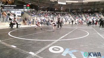 49 lbs Round Of 64 - Jameson Mantle, Wagoner Takedown Club vs Cruz Hoyler, Hilldale Youth Wrestling Club