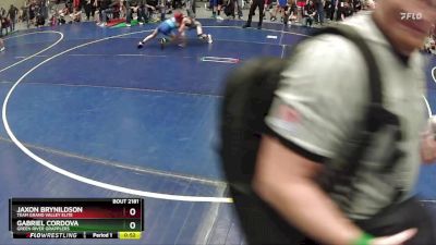 83 lbs Quarterfinal - Gabriel Cordova, Green River Grapplers vs Jaxon Brynildson, Team Grand Valley Elite