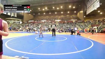 55 lbs Semifinal - Beckett Steele, Prairie Grove Youth Wrestling vs Nicholas Henry, Benton Parks Youth Wrestling