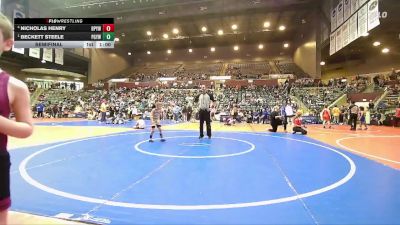 55 lbs Semifinal - Beckett Steele, Prairie Grove Youth Wrestling vs Nicholas Henry, Benton Parks Youth Wrestling